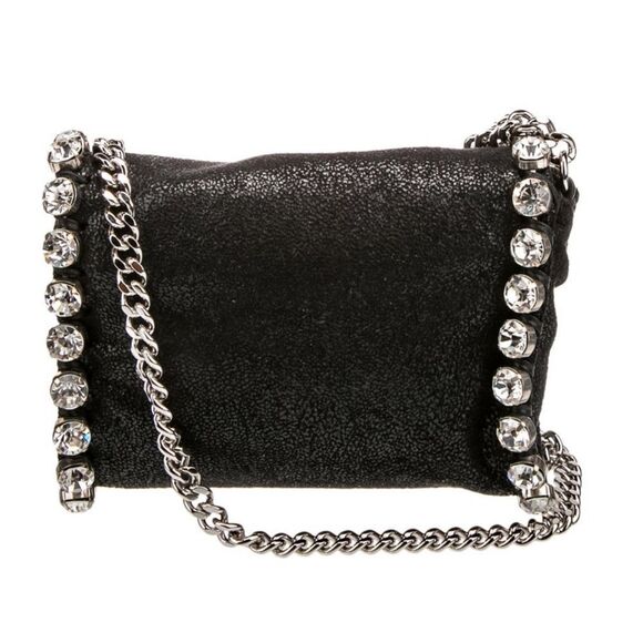 *Stella McCartney* Vegan Metallic Suede *Crystal-Studded* Mini Crossbody … - Picture 6 of 8